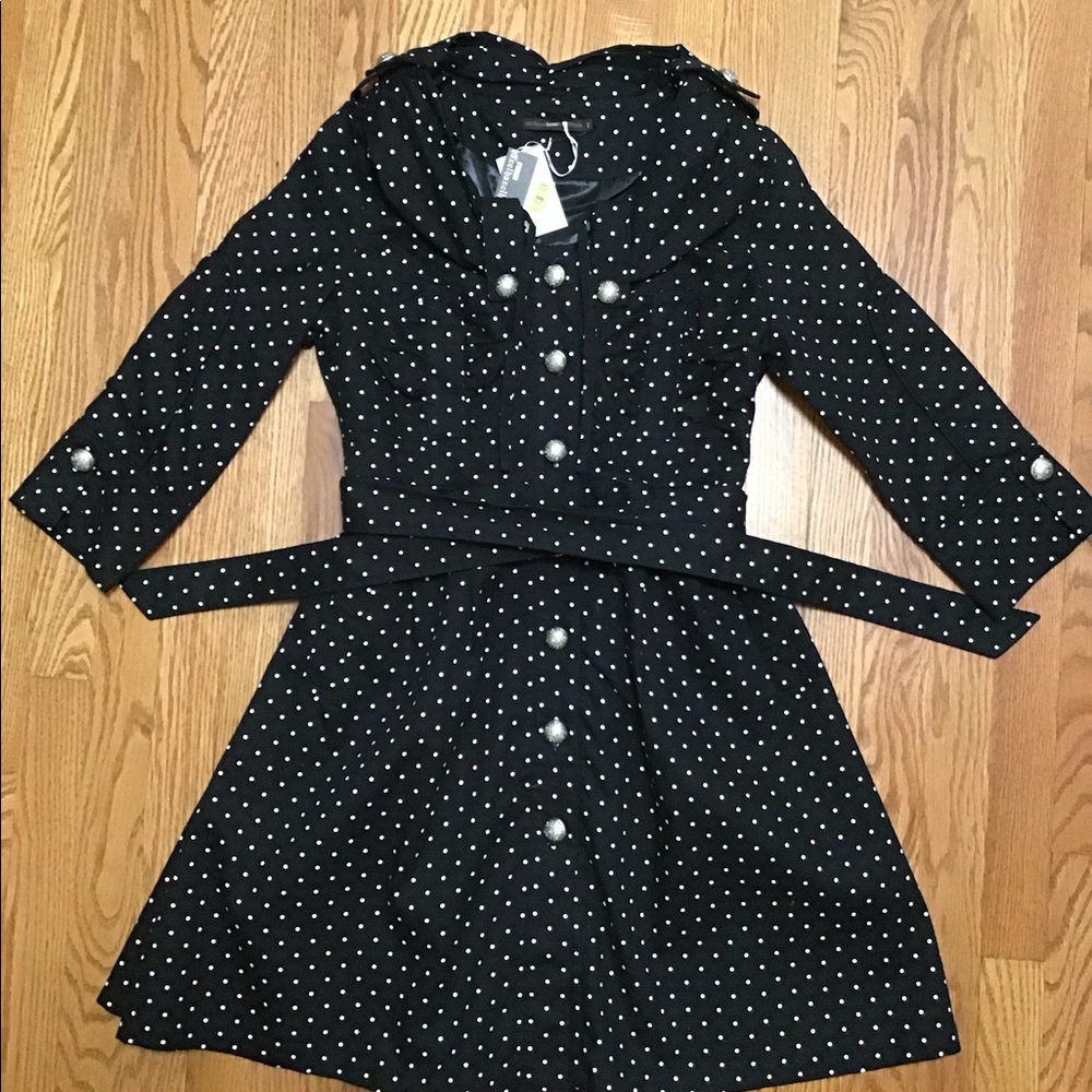 *NWT* Hazel Polka Dot Tie Waist Coat Sz Small